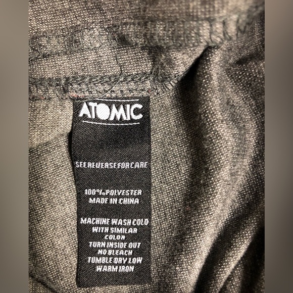 Atomic Black Label Track Pants Grey And Red 28” Waist Zipper Pockets - Picture 8 of 10